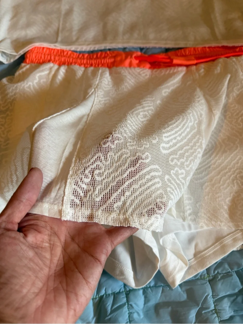 NWT matching Free People white/orange Crop Top & Skort Set size large